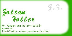 zoltan holler business card
