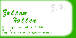 zoltan holler business card